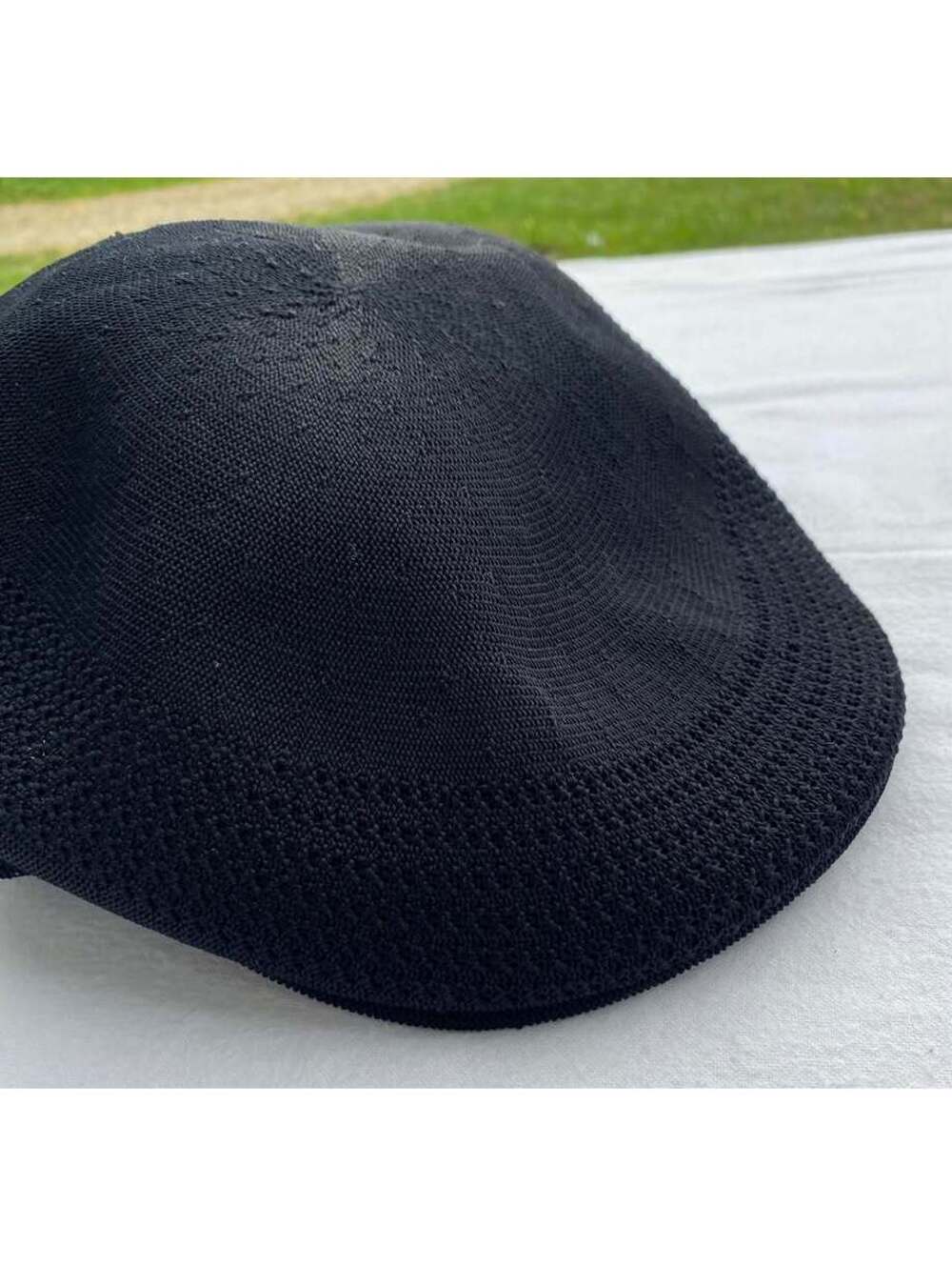 New! Kangol Tropic 507 Ventair Black Flat Cap Hat Size XXL